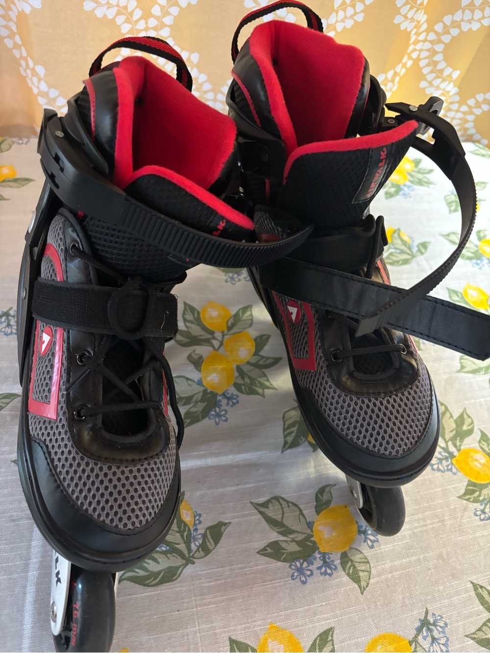 Adult  Inline Skates - Black and Red adjustable 8-8.5-9